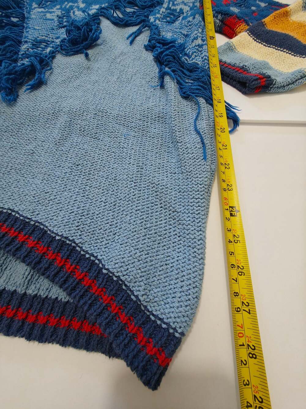 BDG Marlon Spliced Pullover Size M Women's Striped Distressed Fringe Sweater - Picture 8 of 12